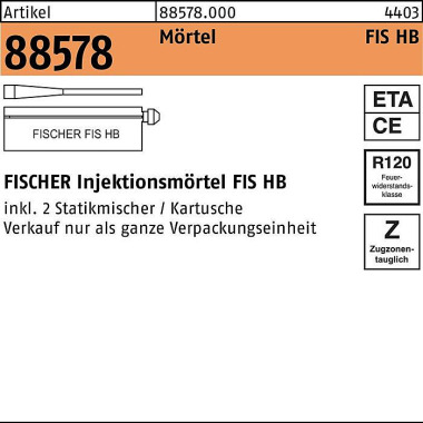 Fischer Injektionsmörtel R 88578 FIS HB 150 C Kunstharz 6 Stück FISCHER 885780001500000