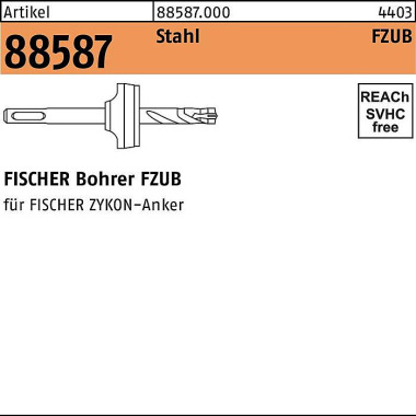 Fischer Bohrer R 88587 FZUB 10x 4 0 Stahl 1 Stück FISCHER 885870000100040