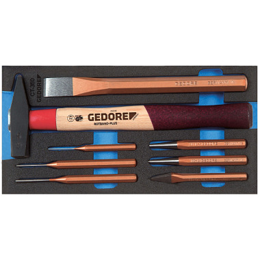 GEDORE Chisel assortment in check tool module 1500 CT1-350