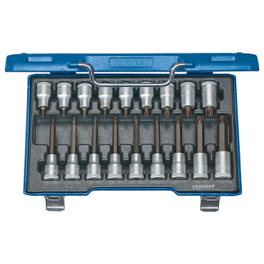 GEDORE Screwdriver set 1/2 18-pc internal TORX T20-60 ITX 19 LKP