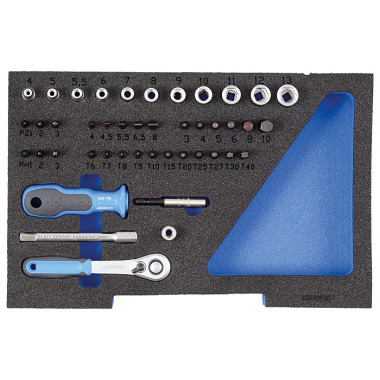 GEDORE Socket spanner set 1/4 in 1/2 L-BOXX 136 module 1100 CT1-20