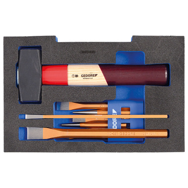 GEDORE Chisel set, in 1/2 L-BOXX 136 Module 2835932