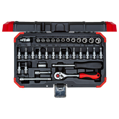 GEDORE red Socket spanner set 1/4 SW4-13mm 33pcs R49003033