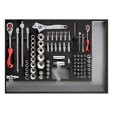 GEDORE red Socket spanner set 1/4+1/2 CT module 84 pcs R22350000