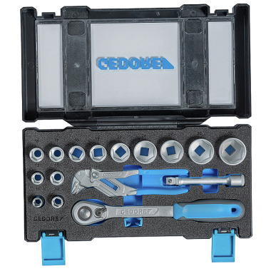 GEDORE Socket spanner set with pliers spanner 19 DMU 183