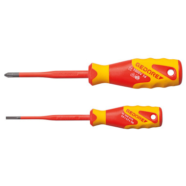 GEDORE VDE screwdriver set SLIM DRIVE, 2 pcs VDE 2162-2172 PH-02