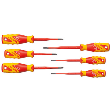 GEDORE VDE screwdriver set SLIM DRIVE, 6 pcs. VDE 2162-2172 PM-06