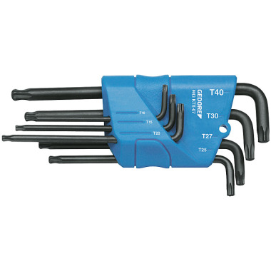 GEDORE Hex key L-wrench set in holder 7 pcs TORX T10-T40 1531441 (T-81218)