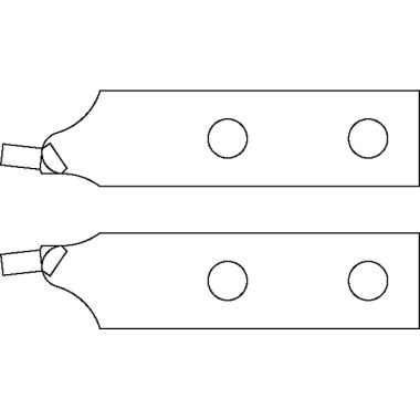 GEDORE Pair of replacement tips, straight, d 3.2 mm E-8000 A 4 EL