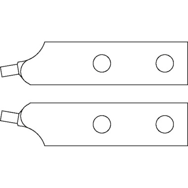 GEDORE Pair of replacement tips, straight, d 3.2 mm E-8000 J 4 EL