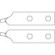 GEDORE Pair of replacement tips, straight, d 3.2 mm E-8000 J 4 EL