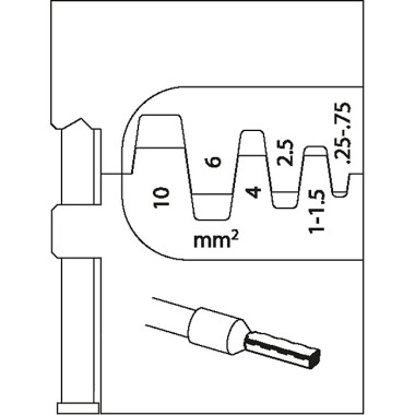 GEDORE Module insert for wire end ferrules 0.25-10mm 8140-06