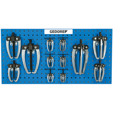 GEDORE Puller set on perforated wall 12 pcs 1.18/1.19