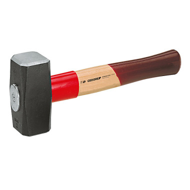 GEDORE Mallet ROTBAND-PLUS with hickory handle, 1000 g 620 H-1000