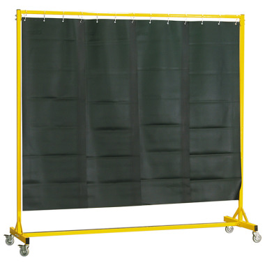 KLW welding partition - mobile - 2000 x 2000 x 600 mm H x W x D 03/STW-2020-1