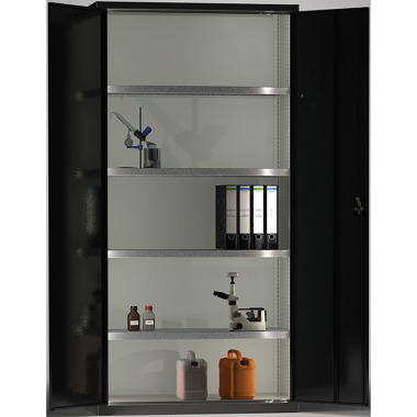 KLW Universal cabinet as display cabinet - 2000 x 1000 x 490 mm H x W x D 7FN-NH2000FD-0002XRB