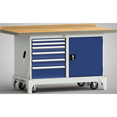 KLW mobile professional workbench - 1500 x 700 x 866 mm L x W x H WS782N-1500M40-E0012