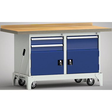 KLW mobile professional workbench - 1500 x 700 x 866 mm L x W x H WS782N-1500M40-E0013