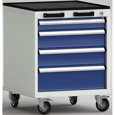 KLW Profi tool trolley - 572 x 655 x 750 mm W x D x H, with 4-sided edge FEA0600-04EPV-002