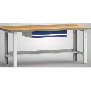 KLW Standard workbench - 2000 x 700 mm L x D, height adjustment: 740 - 1040 mm WS513V-2000M40-E7020