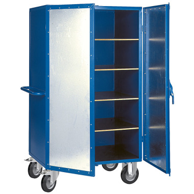 KLW Cupboard trolley, with 5 shelves made of hardened and tempered plywood 8612-6066AF5C12