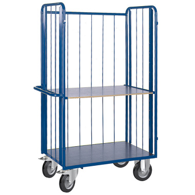 KLW Parcel trolley with 3 mesh sides 8611-6061P-2C12