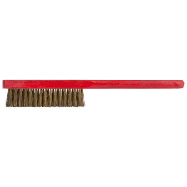 KS Tools BRONZE+ Handbürste, Zinnbronzedraht, gewellt, 3 Reihen 963.9584