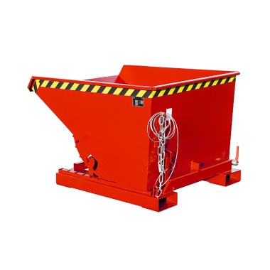 BAUER Chip tipping container EXPO-E 600, painted, fire red 4498-51-0000-2