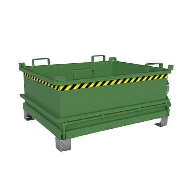 BAUER Mini hinged floor container MSB 400, painted, reseda green 4417-12-0000-4