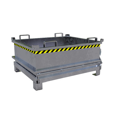 BAUER Mini folding floor bin MSB 400, hot-dip galvanised 4417-12-0000-7