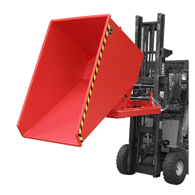 BAUER Chip tipping container EXPO-E 1200, painted, fire red 4498-53-0000-2