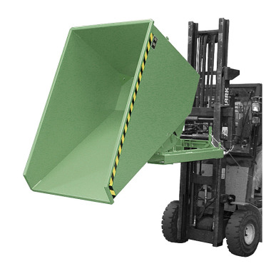 BAUER Chip tipping container EXPO-E 1200, painted, reseda green 4498-53-0000-4