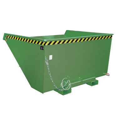 BAUER Chip tipping container EXPO-E 2100, painted, reseda green 4498-55-0000-4