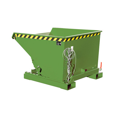 BAUER Chip tipping container EXPO-E 600, painted, reseda green 4498-51-0000-4