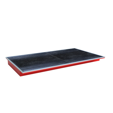 BAUER Suspension tray with PE insert EHW 2200 PE, painted fire red 4518-68-0000-2