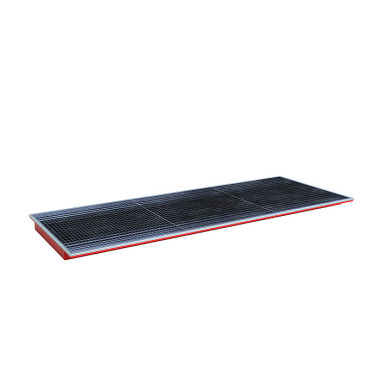 BAUER Suspension tray with PE insert EHW 3300 PE, painted, fire red 4518-94-0000-2