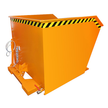 BAUER Chip tipping container GU-E 1000, painted, yellow-orange 4479-43-0000-1