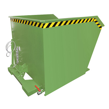 BAUER Chip tipping container GU-E 1000, painted, reseda green 4479-43-0000-4