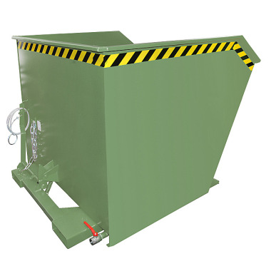 BAUER Chip tipping container GU-E 2000, painted, reseda green 4479-45-0000-4