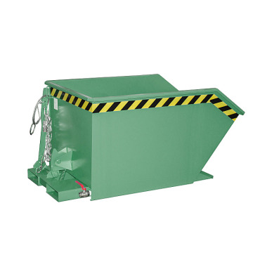 BAUER Chip tipping container GU-E 500, painted, reseda green 4479-41-0000-4