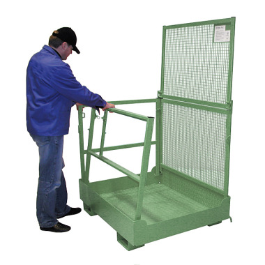 BAUER Working platform MB-F, painted, RAL 6011 Reseda green 4427-10-0000-4