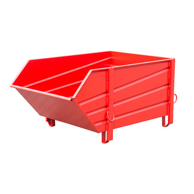 BAUER Material container BBP 100, painted, RAL 3000 fire red 4511-15-0000-2