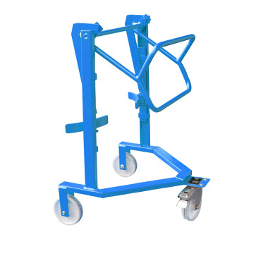 BAUER Drum hand truck FHC, painted, RAL 5012 light blue 4478-01-0000-3