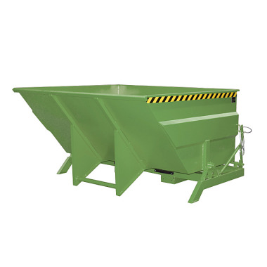 BAUER BKC 300 tipping container, painted RAL 6011 Reseda green 4456-01-0000-4