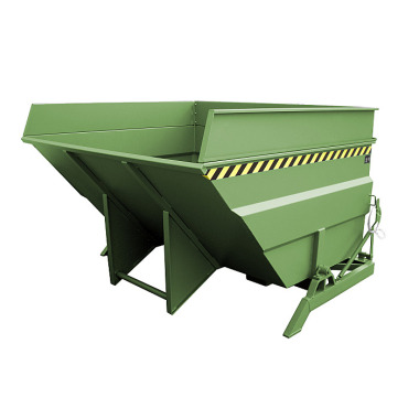 BAUER BKC 400 tipping container, painted RAL 6011 Reseda green 4456-02-0000-4