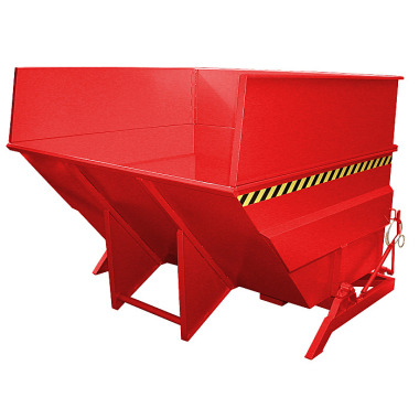 BAUER BKC 500 tipping container, painted RAL 3000 fire red 4456-03-0000-2