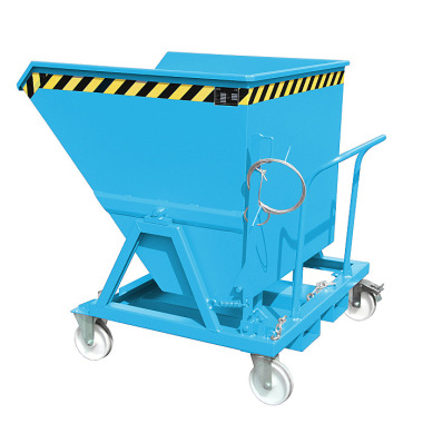 BAUER Tipping skip KS 700, painted, RAL 5012 light blue 4541-17-0000-3