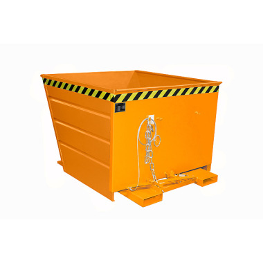 BAUER Tipping container VG 1100, painted, RAL 2000 yellow-orange 4535-04-0000-1