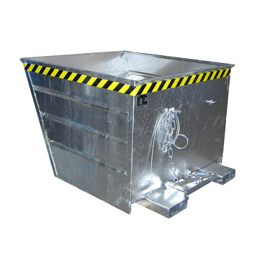 BAUER Tipping container VG 1100, hot-dip galvanised 4535-04-0000-7