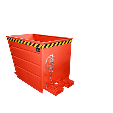 BAUER Tipping container VG 700, painted, RAL 3000 fire red 4535-02-0000-2